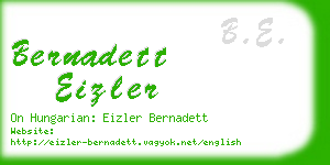 bernadett eizler business card